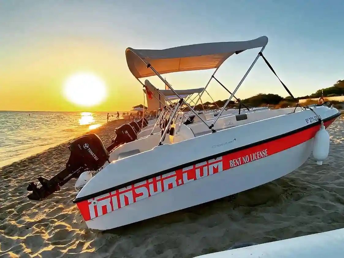 irisur menorca rental boat no license