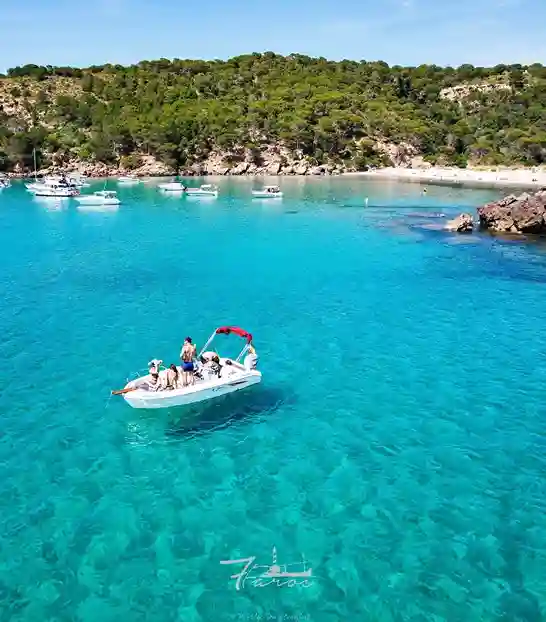 rental boat no license menorca