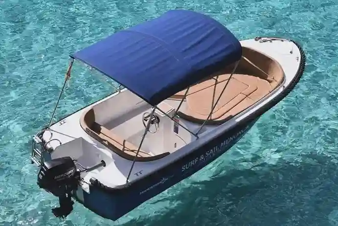 rental boat without license menorca