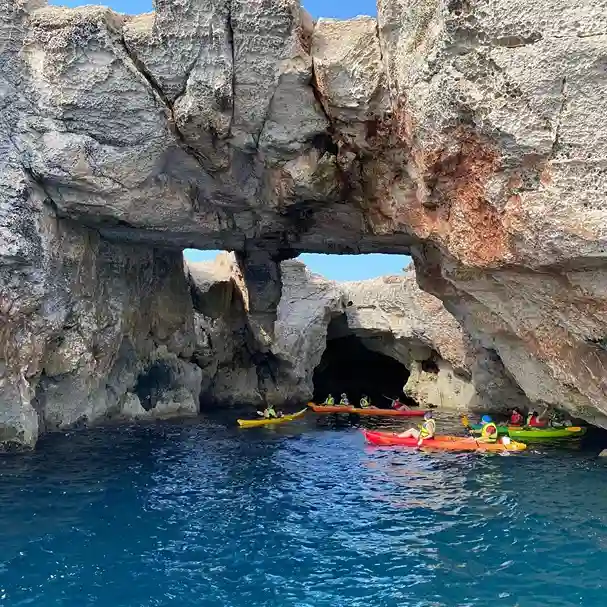 kayaking binibeca menorca